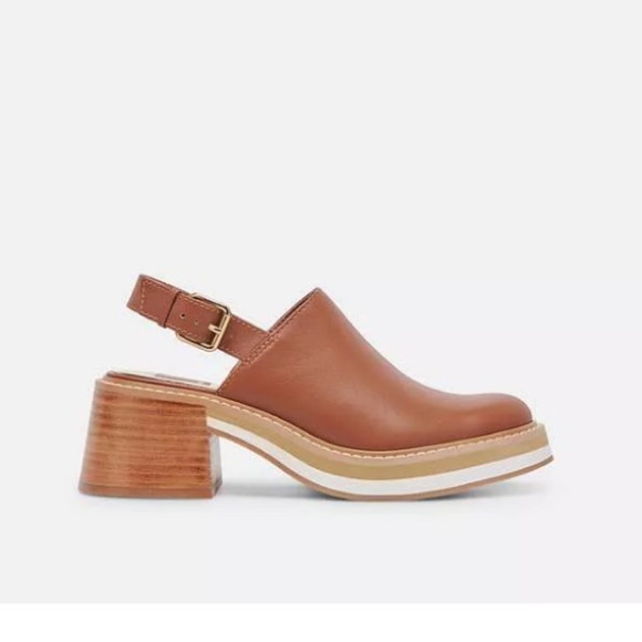 Shoes - Dolce Vita Brown Leather Slingback Block Heel Shoes